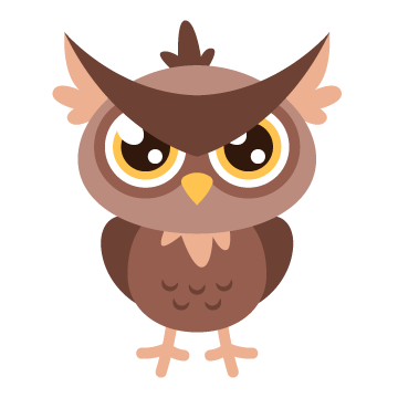 Owl character tattoo design