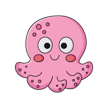 Octopus character tattoo design